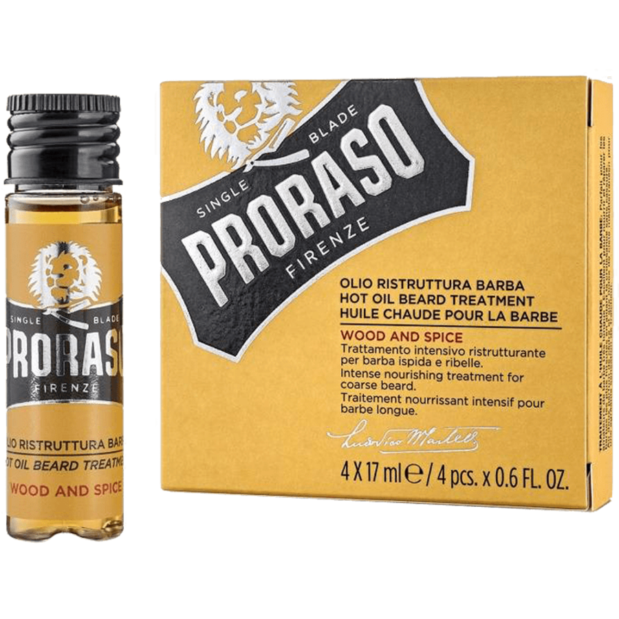 Proraso Wood & Spice Hot Oil Beard Treatment (4x17ml)