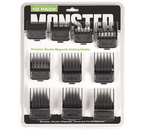 Monster Clippers Premium Dubbel Magnetische Opzetkammen Zwart 