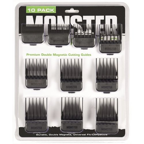 Monster Clippers Premium Dubbel Magnetische Opzetkammen Zwart 