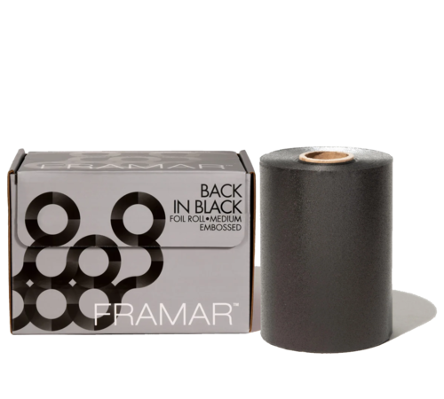 Framar Folie Back in Black Embossed op Rol (12,7cm x 100,58m) 