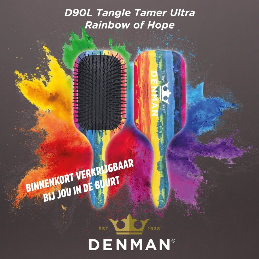 Borstel D90L Tangle Tamer Ultra Rainbow