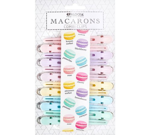 Verdeelklemmen Macarons Combi Clips Set (Assorti 12 Stuks) 