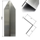 Versandmetall Corner protection angle modern 1-fold edged for walls corners and edges 40x40x1mm length 1250 mm brushed grain320