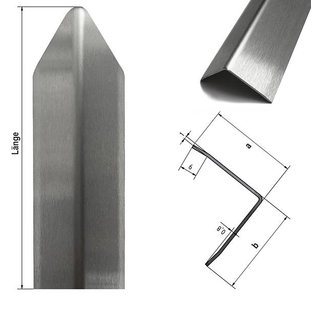 Versandmetall Eckschutzwinkel modern 3-fach gekantet, für Mauern Ecken und Kanten 30x30x1mm Länge 1250 mm K320