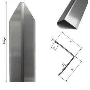 Versandmetall Eckschutzwinkel modern 3-fach gekantet, für Mauern Ecken und Kanten 40x40x1mm Länge 1500 mm K320