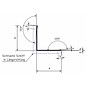 Versandmetall Stainless steel angle Edge protection angle Corner protection rail 3-fold edged unequal 90 ° length 1000 mm