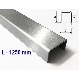 Versandmetall U-Profil aus Edelstahl gekantet bis Breite c= 30 mm und Länge 1000 mm