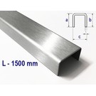 Versandmetall U-profile stainless steel up to width c = 30 mm and length 1500 mm