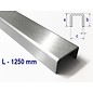 Versandmetall U-Profil aus Edelstahl gekantet Breite c 35 bis 60mm und Länge 1250 mm