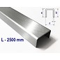 Versandmetall U-Profil aus Edelstahl gekantet Breite c 35 bis 60mm und Länge 2500 mm