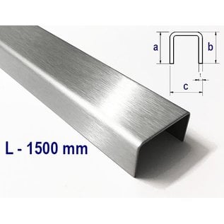 Versandmetall U-profile made of stainless steel folded width c 70 to 100mm and length 1500