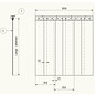 LSTi Cleanroom curtain, louvred curtain (aluminum anodized suspension) Width 1000mm, lamellae made of soft PVC lamellae 200/2, transparent, antistatic