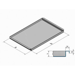 Versandmetall Stainless steel tub R2 welded Material thickness 1.5mm length / depth (a) 200mm outside ground K320 - Copy - Copy