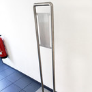 Versandmetall Mobile disinfection column made of high quality stainless steel. (without donor)