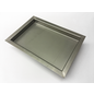 Versandmetall Stainless steel shower tray, shower tray {R3A} 1.5mm, INNER cut K320, depth 773 (800) mm, width 903 (930) mm, 2 drain holes height 60mm, 3-sided peripheral edge 15mm - Copy