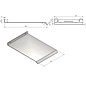 Versandmetall Weather protection, small pent roof with drip edge made of 1.5mm ground stainless steel for switches, wallboxes, letterboxes