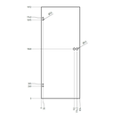 Versandmetall ESG Glastür 8 mm 1972 x 834