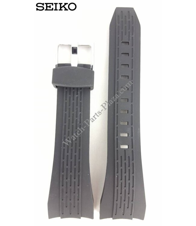Watch Band Seiko 7T62-0HT0 Black Rubber SNAC01P1 Strap SNAB99P1 26mm