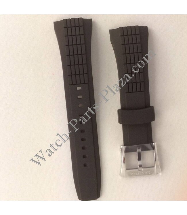 Seiko 7T62-0HD0 Band Zwart Rubber SPC007P1 Horlogeband 7T84-0AA0