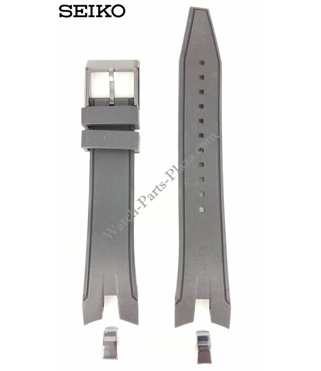 Cinturino per cinturino in gomma nera Seiko SNAF25P1 cinturino 7T62-0LA0 21mm