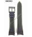 Seiko SNAE67P1 Black Yellow Leather Watch Band 7T62-0KV0 Strap 21mm Sportura