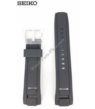 Seiko SEIKO Velatura Black Silicon Watch Band 22 mm SNP101