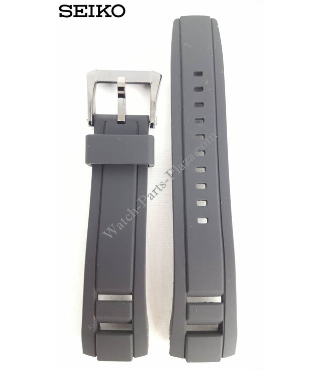 SEIKO SPC149P1 Black Silicon Watch Band 22 mm R02L011M0 Yachting Timer 7T84-0AE0