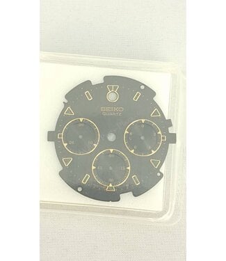 Seiko ORIGINAL SEIKO QUARTZ BLACK DIAL for 7A34-7010 Seiko Quartz Chronograph S23208J1