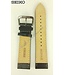 SEIKO Bracelet de montre noir 4A201 H 22 mm 7T92 0JS0 Bracelet de cuir de veau véritable ION