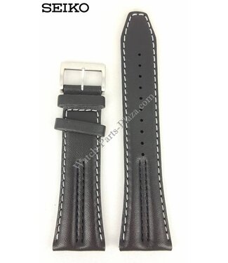 Seiko SEIKO SNAB03 Watchband 7T62-0HF0 Black Leather 26 mm