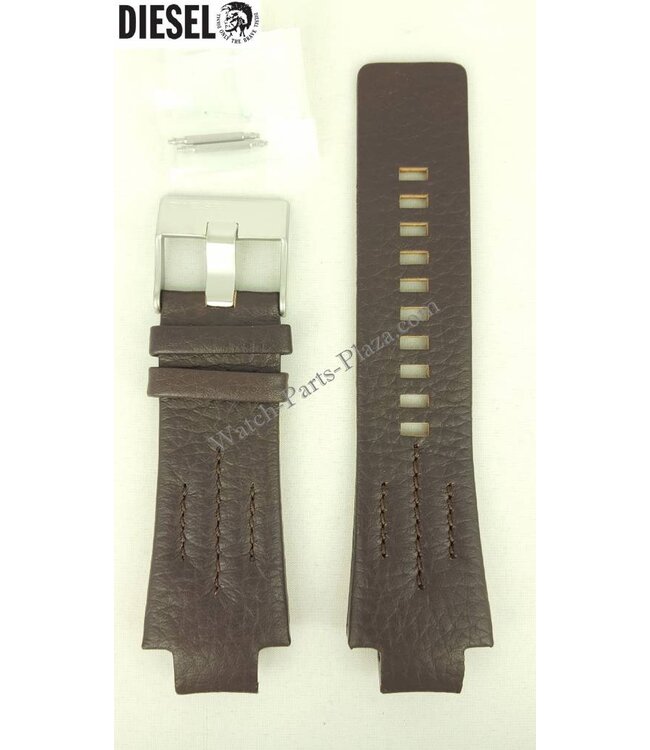 Diesel DZ4128 Watch strap dark brown leather
