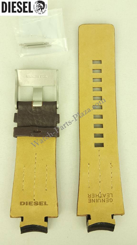 Bracelet de montre cuir extra long taureau marron foncé - bracelet