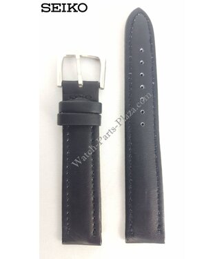 Seiko SEIKO 8M25 7030 Bracelet de montre en cuir noir 18 mm