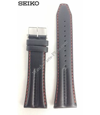 Seiko SEIKO Horlogeband SPC033P1 / SPC037P1 Zwart en rood 7T82-0AL0 26 mm