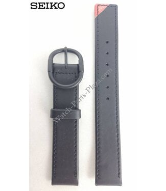 Seiko SEIKO 7320-6220 Watchstrap 15 mm STH542 black leather