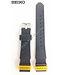 Horlogeband Seiko Sports 150 7T32-6D9F zwart rubber bandje 18 mm gele tekst SDW323