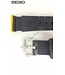 Watch Band Seiko Sports 150 7T32-6D9F black silicon strap 18mm yellow texted SDW323