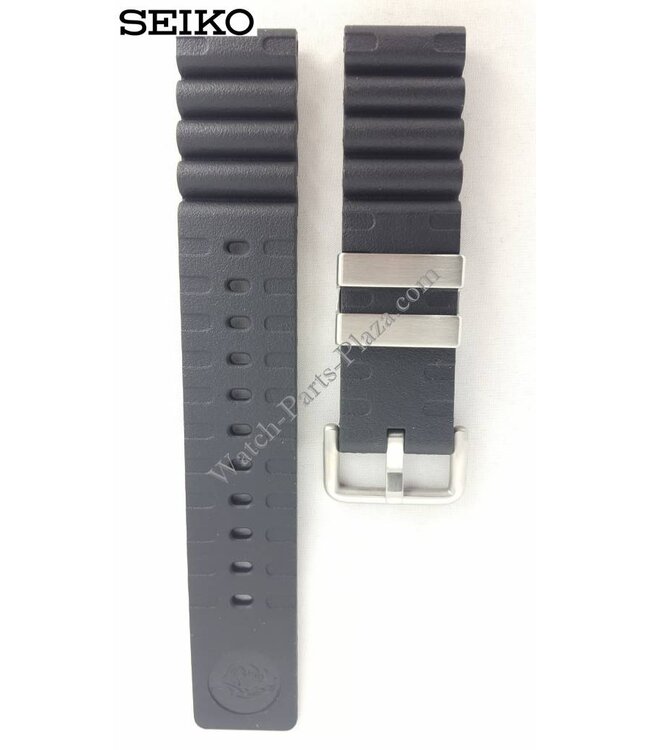 Pulseira de relógio SBDC007, SBDC009 Seiko Prospex Diver 6R15-01D0 pulseira de borracha preta 22 milímetros