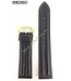 Seiko SEIKO BLACK LEATHER WATCH BAND 20mm 7T32-6B50 Strap SDW050J GOLD BUCKLE SDW169P1