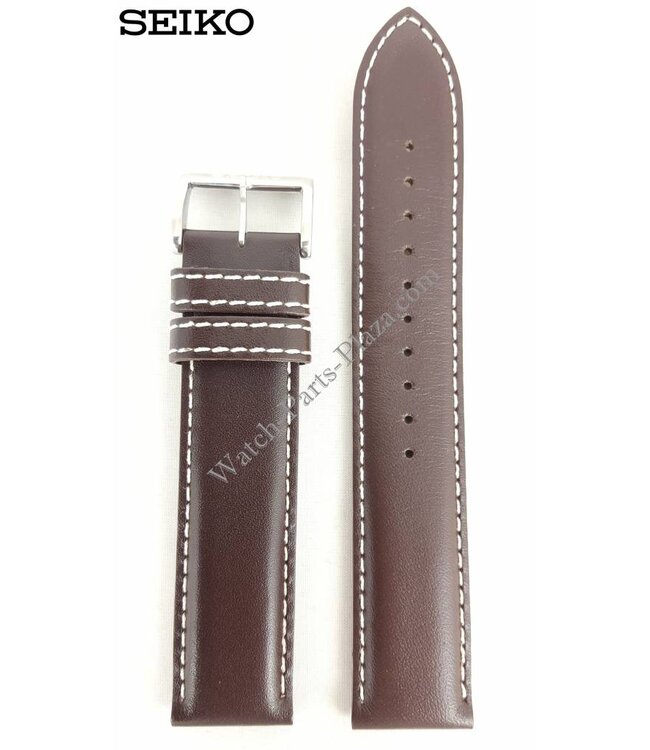 Seiko Flightmaster Brown Leather Band SSC013 Watch Strap L020 B 20mm V172 OACO