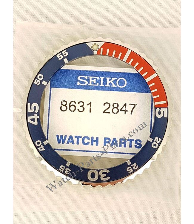 Lünette Seiko Kinetic 5M62-0A10 / 0A19 Pepsi-Ring SKA051P1 / SKA299P9 Rot & Blau