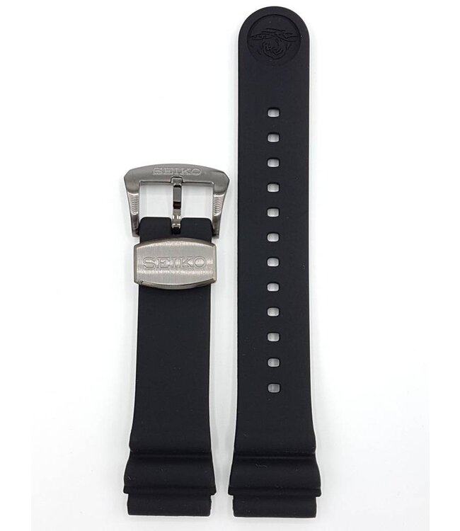 SEIKO TURTLE BLACK SILICON STRAP SRPB55 SRP777 WATCH BAND 4R35-01V0 BLACK BUCKLE