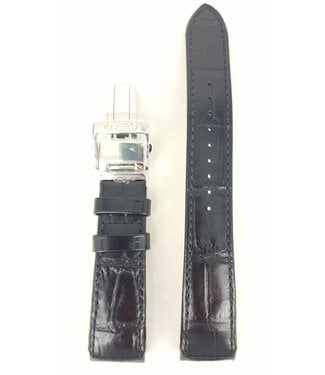 Seiko Watch Band Seiko 5D22-0AA0 Strap SRG001 / SRG003 Black Calf Leather 21mm