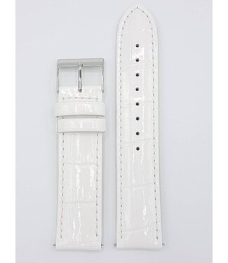 Guess Guess Swarovski W0069L1 Uhrenarmband weiß Lederband 20 mm