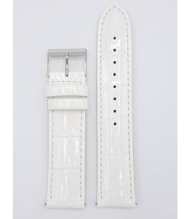 Reloj Band Guess W0069L1 Swarovski blanco correa de cuero genuino 20mm auténtico