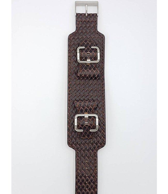 Watch Band Guess Saddle Up 85553G1 Brown Genuine Leather Strap 24mm I85553G1