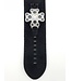 Watch Band Guess I12541L2 Black Genuine Leather Strap 35mm - Swarovski Crystals