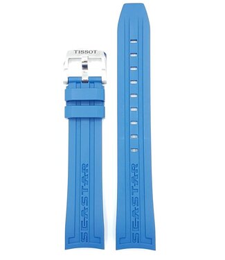 Tissot Tissot T066407A Seastar 1000 Bracelet De Montre Bleu Silicone 19 mm