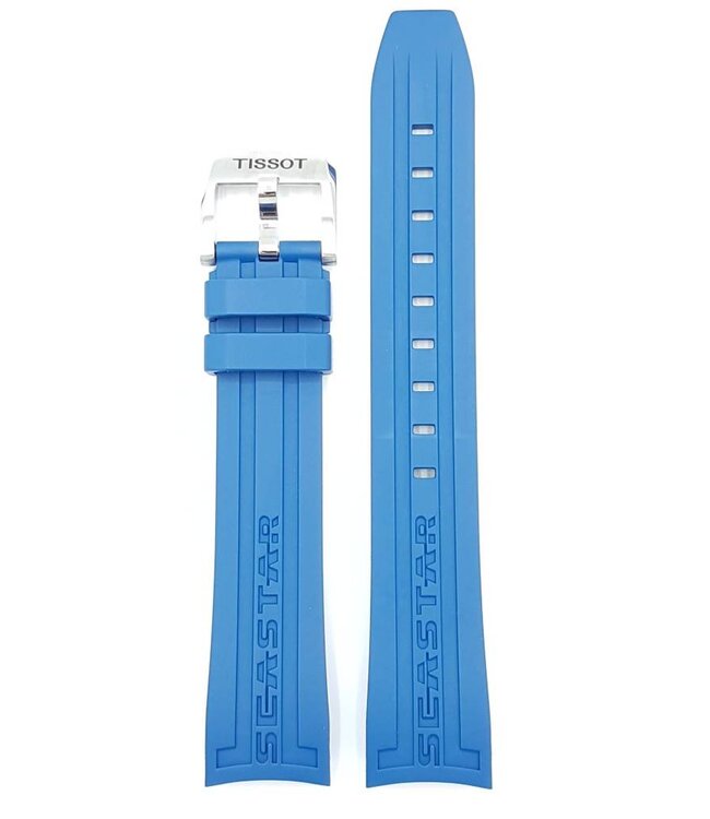 Tissot T066407A Seastar 1000 Watch Band T603031422 Blue Silicone 19 mm Seastar 1000