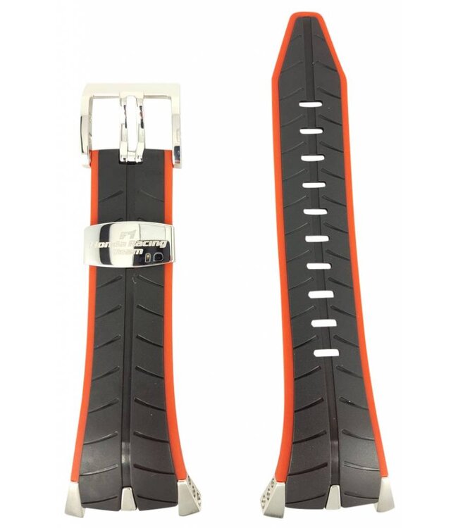 SEIKO SPC009 Honda F1 Racing Strap 7T82-0AF0 Negro Red de silicona Watch Band